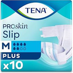 TENA Slip Plus - Medium | Incontinence Unisex| Immobile & Semi Mobile Individual| Waist Size 28.74-48.03 inch| 10 Counts-image-43