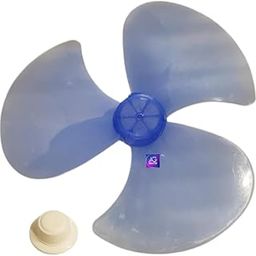 ARUYIR 3-Wing Fan Blade – Lightweight Blue Color & Blade Lock Nut, Opposite Thread, Suitable for Table, Pedestal & Wall Fans (400 mm Sweep)-12