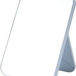 Mockery Desktop Makeup Mirror, Foldable Makeup Mirror Simple Portable Princess Mirror Square Mirror Makeup Mirror Small Folding Mirror with Stand 90°Adjustable Rotation with Stand for Women (Blue)-image-46