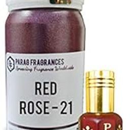 Parag Fragrances Red Rose - 21 Attar 100Ml With Empty Fancy Bottles - Natural, Long Lasting for Clothes and Religious Use (Bhapka Processed)-9
