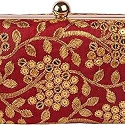 Handicraft Hand Embroidered Box Clutch Bag Purse for Bridal, Casual, Wedding Bag for Women & Girls-picture-37