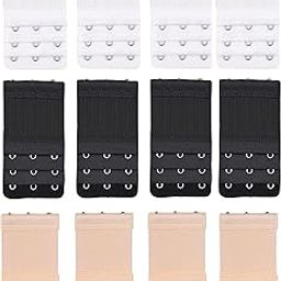 Women's Bra Extenders Soft Comfortable Stretchy Bra Extension Plus Size Elastic Strap Band Extender for Women Hook Bra Strap Extender Bra Extenders (12 PIECES (3 HOOK 3 RAW), MIX)-picture-9