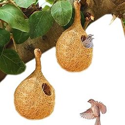 LIVEONCE Coir NEST for Birds Color -Natural Size H-25 CM,W -15 CM,Pack of 2-image-56