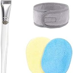 NYAMAH SALES Women Face Pack Brush with Headband and Face Cleaning Sponge Combo Beauty Tools Set for Home and Salon Use (Pack of 4)-image-55