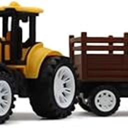 Neokiddo Toys Friction Powered Trolley Farm Tractor Toy for Kids & Toddlers/Boys & Girls (Yellow)-12