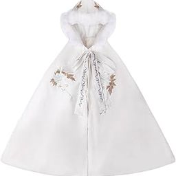 Women Cape Chinese Style Hanfu Cloak Poncho Floral Embroidery Jacket White Clothing Shoes & Accessories | Womens Clothing | Coats & Jackets-17