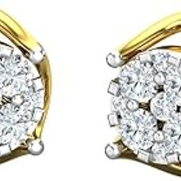 18KT Yellow Gold and Diamond Stud Earring for Women-image-74