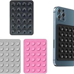 CERLINK Suction Phone Case (Pack of 3) Anti-Slip Silicone Back Cover Multipurpose Hands-Free Sticky Pads for Phone Case Mount for Selfies Videos Mirror Shower Car Dashboard and Windshield-23