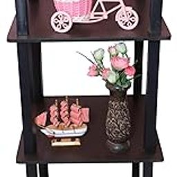 VARS DECOR Turn-N-Tube 4-Tier Multipurpose Shelf/Display Rack/Storage Shelf/Bookshelf/shoerack (wenge)-21