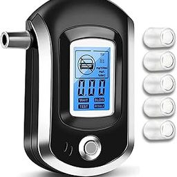 SIMMANS Professional LCD Display Police Alcohol Detector Digital Breath Alcohol Tester Breath Analyzer Auto Driving Safety Tool with 5 Mouthpiece-10