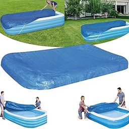 Rectangle Pool Cover, Inflatable Pool Cover Underground Pool Cover Dust and Rainproof Home Pool Cover, Fits 120 in x 72 in Frame Pool and Solar Pool Cover for Garden Outdoor Pools Cover(10ft X 6ft)-image-37
