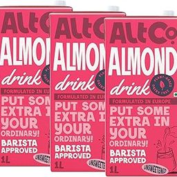 Alt Co Almond Milk (1 liter)(Pack of 3) | As Seen on Shark Tank | No added Sugar | Lactose-Free | Preservatives Free | Soya Free | No Trans- Fat | Low Calorie | Plant Based | Dairy Free-26