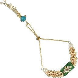 MANBHAR GEMS - Gold Plated Flower Couple Rakhi Rakshabandhan Bhaiya Bhabhi/sister/Bhai/Brother - Kundan Stone Rakhi/Special Bracelet/Moli Dora Rakhi/Roli Chawal For boys-picture-9