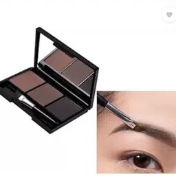generic Waterproof 3 In 1 Black and Brown Eyebrow Powder Palette-picture-15