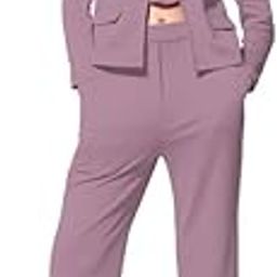 Women's Cuff Sleeve Lycra Collared Neck 3 Piece Blazer Co-Ords Dress-image-23