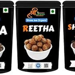 Shree Jee Organic Amla, Reetha & Shikakai Combo (450 gm) | Natural Hair Care Pack - 150g Each | Raw Soapnuts (Sapindus Mukorossi), Indian Gooseberry & Dried Shikakai (Acacia Concinna) for Healthy Hair-image-8