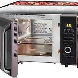 Stylista PVC Microwave Oven Cover for IFB 30 L Convection 30SC4, Abstract Pattern Brown-image-79