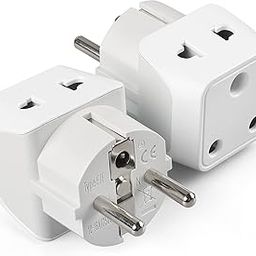 Ceptics India to Europe, Germany Travel Adapter Plug – 2 in 1 France Adapter - Type E/F - CE Certified - RoHS Compliant – White - 2 Pack - Lifetime Limited Warranty-22