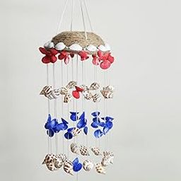 Shellkrafts Artificial Sea Shell Wind Chimes for Outside Unique Windchimes Outdoor Decoration Garden Decoration Wind Chime Gift for Women, Mom, Grandma, Unisex (S3004)-image-64