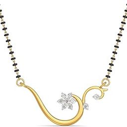 18k (750) Yellow Gold and Diamond Mangalsutra for Women-image-68