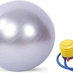 airavat Anti Burst Home Exercise Ball Gym Ball for Body Building with Free Air Filling Pump, Size 65cm-image-45