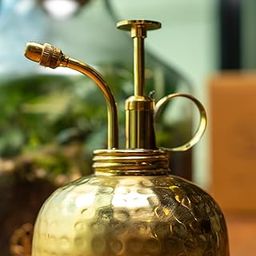 ByTheLeaf Hammered Brass Spray Bottle – Multipurpose for Indoor Plants, Hair, and Vanity | Elegant, Durable & Corrosion-Resistant | Fine Mist for Plants, Beauty & Home Usebrass spray bottle-image-45