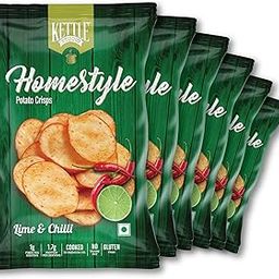 Kettle Studio | Homestyle Potato Crisps Lime & Chilli 125 grams | Pack of 6-image-15