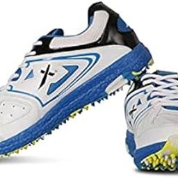 Vector X CKT-100 Cricket Shoes for Men's (White-Blue-Black) (Size-9)-9