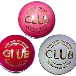 Club Cricket Leather Ball Pack of 3 (red, White and Pink)-picture-4