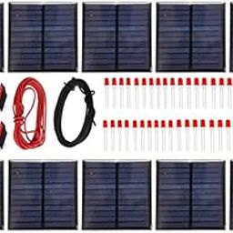 SP Electron Solar for DIY, 10 Solar Panel 6v- 100 mah, 70mm*70mm*03mm, Solar Panel in Square Shape, 50 LEDs, 10 ON/Off Switch, 10 Meter Wire-image-9