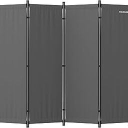 GOJOOASIS 4 Panel Room Divider Folding Privacy Screen Home Office Dorm Decor (Grey)-image-49