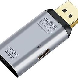 atdaraz USB-C Type C Female Source to Displayport DP Sink HDTV & PD Power Adapter 4K 60hz 1080p for Phone & Laptop (Type C to DisplayPort)-2