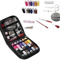 FLIZZOW Sewing Kit, Fapiwen Home Sewing Kit, DIY Sewing Supplies for Adults and Kids, Sewing Supplies and Accessories Contains 12 Spools of Thread of 100m, Sewing Needles and Tape Measure Etc-28