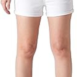 Women Stretchable Mid-Rise Slim Fit Denim Shorts-picture-11