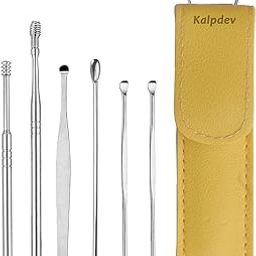 EarProtect Ear Wax Cleaner - Resuable Ear Cleaner Tool Set with Storage Box - Ear Wax Remover Tool Kit with Ear Curette Cleaner and Spring Ear Buds Cleaner (Yellow Bag)-image-36