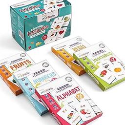 Intelliskills Premium 5-in-1 Brain Boosting Flash Cards for Kids, Flash Card for 1+ Year Old Baby, Montessori Educational Toys for Girls/Boys, Fun Learning Activities, Birthday Gift (136 Flash Cards)-11