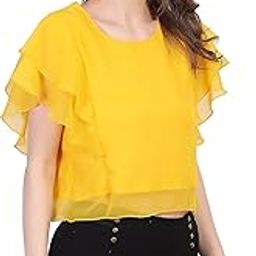 Top for Women Georgette Designer Solid Stylish-image-61