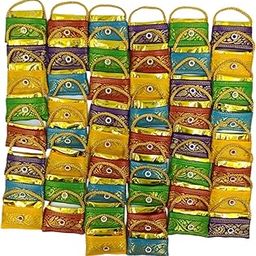 Soul Artisan Thamboolam Return Gift Set (Pack of 50) Traditional Handmade Small Sachet in Small Bag- Tamboolam for Religious Ceremony Varalakshmi Pooja and Function | Pack of 50-image-29