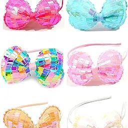 ANNACREATIONS Plastic Multi-Coloured Baby Girl Hairband Set, Baby hairband For Kids, hair bands Elastic Toddler, Hair Accessories,return Gift Box Set - (Pack of 6 Pcs)-image-53