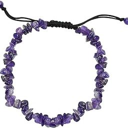 Natural Blue Amethyst Cut Chips Stone Adjustable Anklet For Women &Girls-image-0