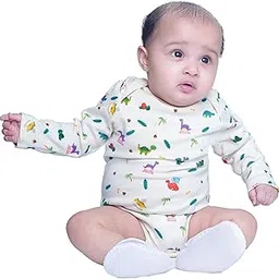 kidzo Romper for Baby Girls | Full-Sleeves | Relaxed-Fit | White-4 | 9-12 Months | KIDS14099-picture-8