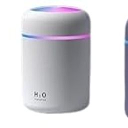 Jakhaniya Humidifier for Room Moisture 300ML 26dB Air Humidifier, Decorative Air for Home,for Room with Colorful Ambient Lighting, Personal Desktop Multicolor-1