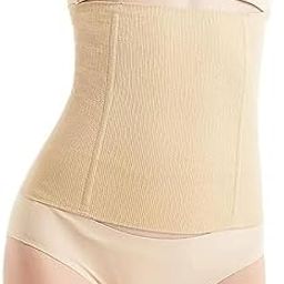 Women's/Girls/Boys Tummy Trimmer Abdominal Belt for Slim Waist (Beige: Black, 28 Till 36)-image-21