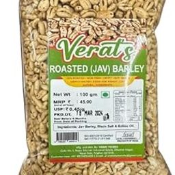 Verat’s Roasted Jav Barley | Healthy Roasted Barley Snack | 100% Roasted, Non-Fried, Lightly Salted | High Fiber & Crunchy | 100g Pack (Pack of 3)-image-10