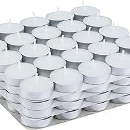 D'Velas™ White Unscented Wax Tealight Candles - Pack of 100 | 2 Hours Burning Time, Paraffin Wax, Unscented, Smokeless, Dripless, for Home Decor, Offices & Other Occasions (White, Pack of 100)-image-62