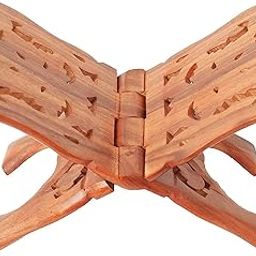 Sheesham Wooden Hand Carved Holy Book Stand for Quran, Bible, Bhagwat, Gita, Ramayana & Guru Granth Sahib for Reading Rehal Stand (LF03, 12 inches)-picture-14