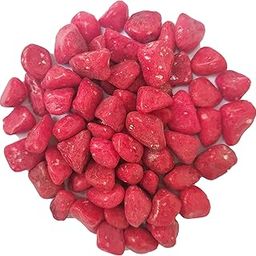 Going Greens Polished Marble Pebbles/Decorative Pebbles/Stones Vase Fillers for Home Decoration, Garden, Fish Aquarium Regular Asymmetrical Marble Stone (Red)-image-94