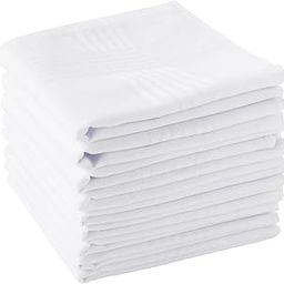 Formal Handkerchiefs Men Cotton Handkerchief White Hankie, Free Size-picture-56