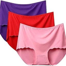 Women's Multicolor Seamless Lycra Ice Silk Panty Bikini Smooth & Comfortable Full Stretch Undergarments for Underwear Soft Hipster Bikini (Multi Colored) Pack of 3-image-63