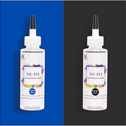 Tie dye Bottle Combo, Dye Activator - Color Fixative Included, (Combo 10 : Cobalt Blue - Midnight Black)-picture-13
